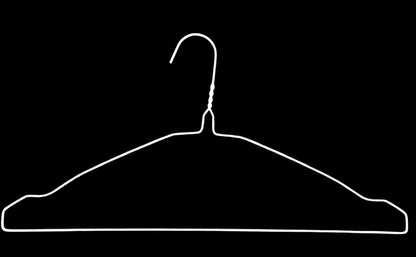 White Laundry Hanger 1.9mm 16 Inch – Professional Dry Cleaning Hangers UAE