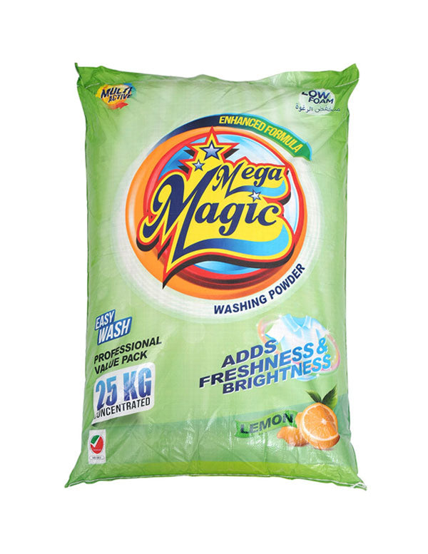 Mega Magic Washing Powder Detergent Low Foam 25KG