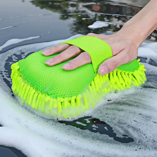 Microfiber Car Wash Sponge & Cleaning Gloves Set