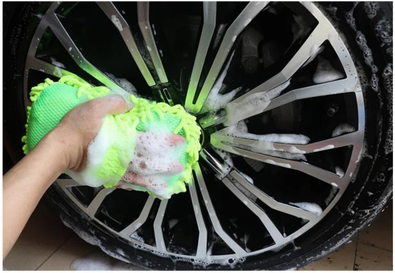 Microfiber Car Wash Sponge & Cleaning Gloves Set