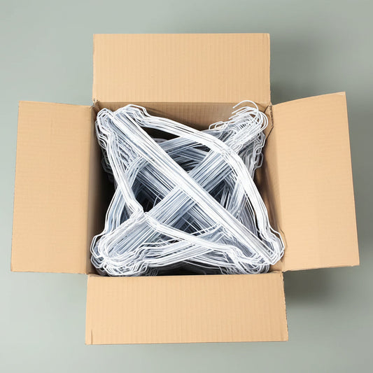 White Wire Hanger Box – Bulk Laundry Hangers for Hotels and Laundries UAE